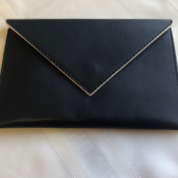 Vera Bradley Handbags - Vera Bradley faux leather slim envelope clutch Blk